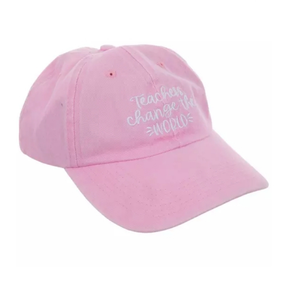Teachers Change The World Baseball Pink Cap NEW - Picture 4 of 4